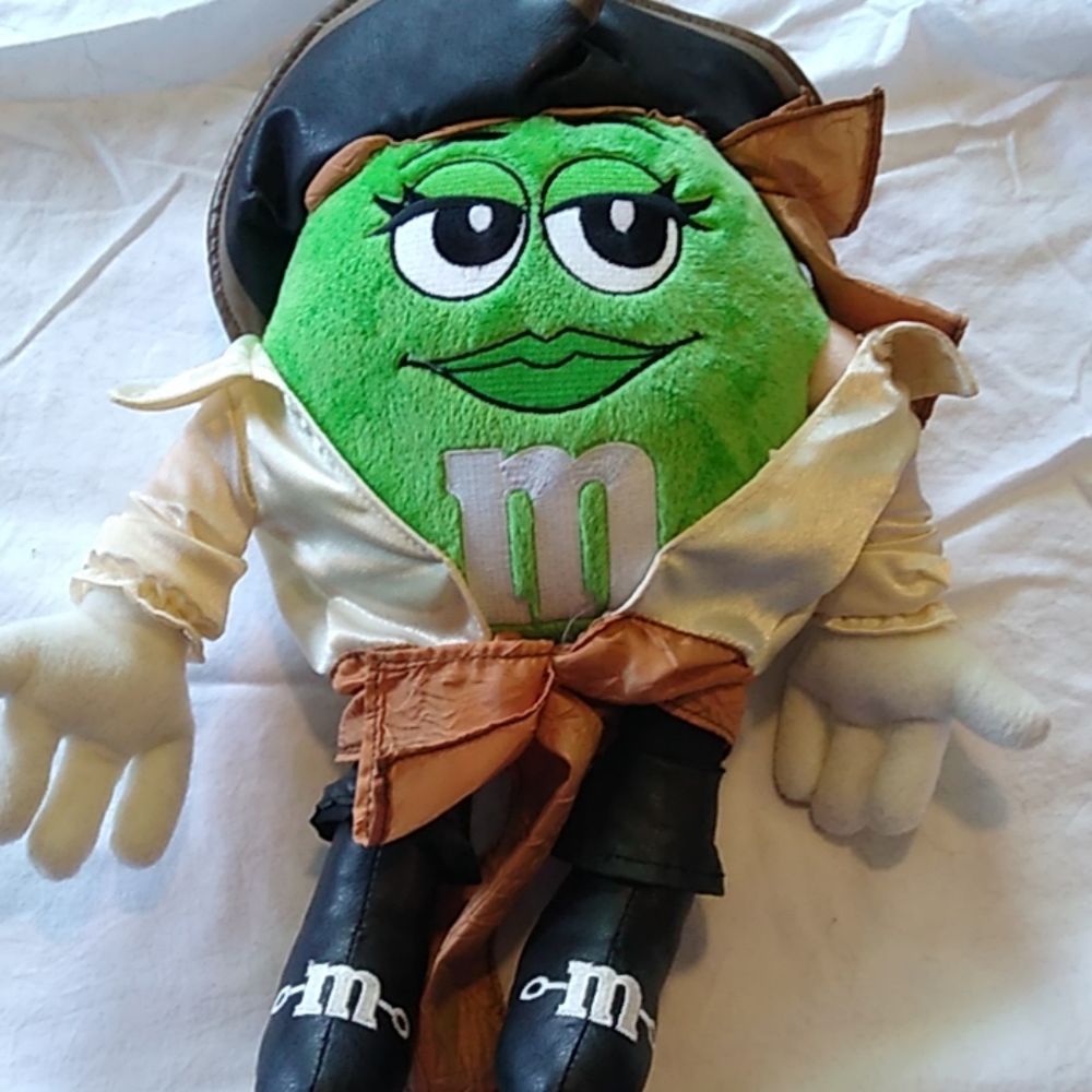 Green m&m stuffed toy